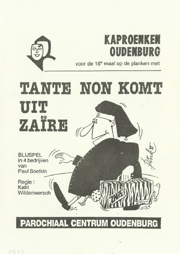 Productie 1988 'Tante non komt uit Zaïre'